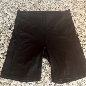 Black Athleta biker shorts